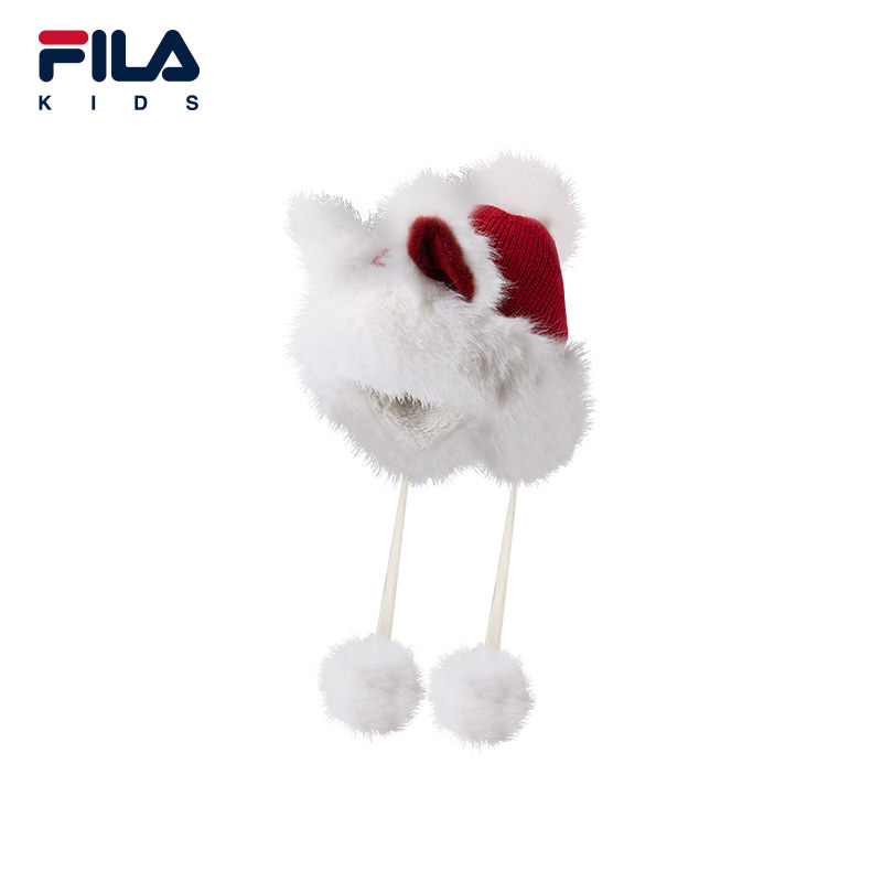 FILA斐乐儿童帽子2026年春季新款女童中大童户外可爱猫耳朵针织帽,童装/婴儿装/亲子装,帽子,淘宝优惠券,粉丝福利购,淘宝优惠卷