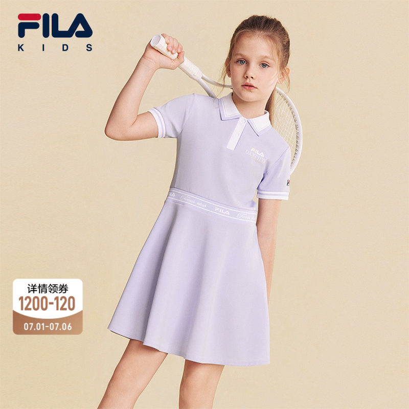 FILA斐乐儿童童装连衣裙2026年夏季新款女中大童运动风POL