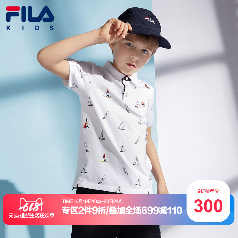 FILA斐乐童装官方男童短袖POLO衫小学生时尚舒适翻领T恤夏季2019|msdalam kategori Kanak-kanak/Bayi/Keluarga dipasang, baju-T - dari Buy2taobao.com untuk memberikan perkhidmatan ejen Taobao profesional membeli