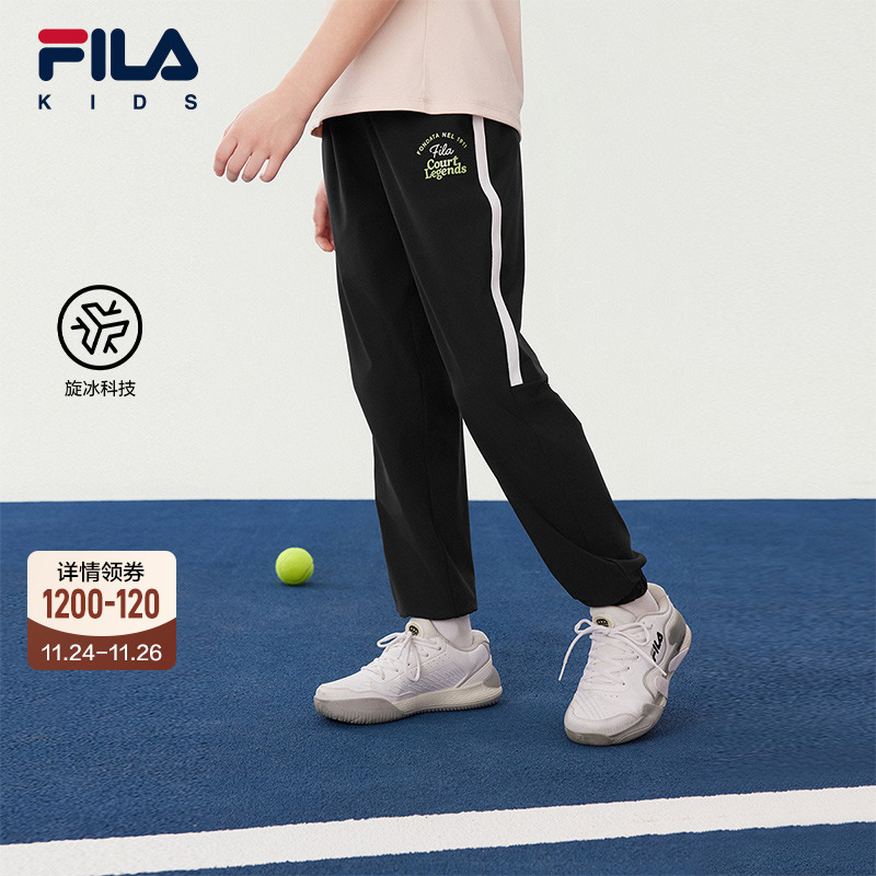 FILA斐乐女中大童针织长裤