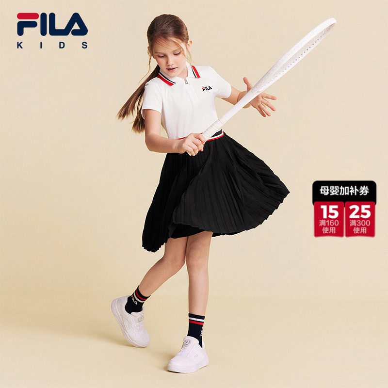 【苏珊裙】FILA斐乐儿童童装裙子2026夏季新款女中大童网球连衣裙