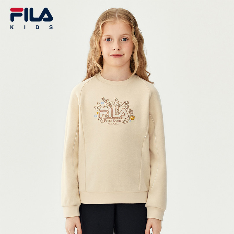 FILA X 彼得兔联名儿童童装卫衣2025年冬季新款女中大童套头上衣,童装/婴儿装/亲子装,卫衣/绒衫,淘宝优惠券,粉丝福利购,淘宝优惠卷