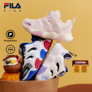 男女童小童旋钮扣泡芙闪灯鞋 FILA斐乐儿童童鞋 新款 2026春季 运动鞋