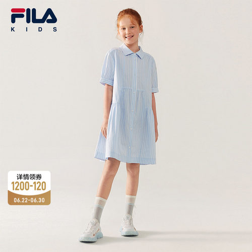 FILA斐乐女中大童梭织连衣裙