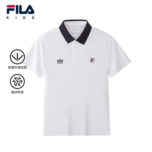 FILA斐乐男中大童短袖POLO