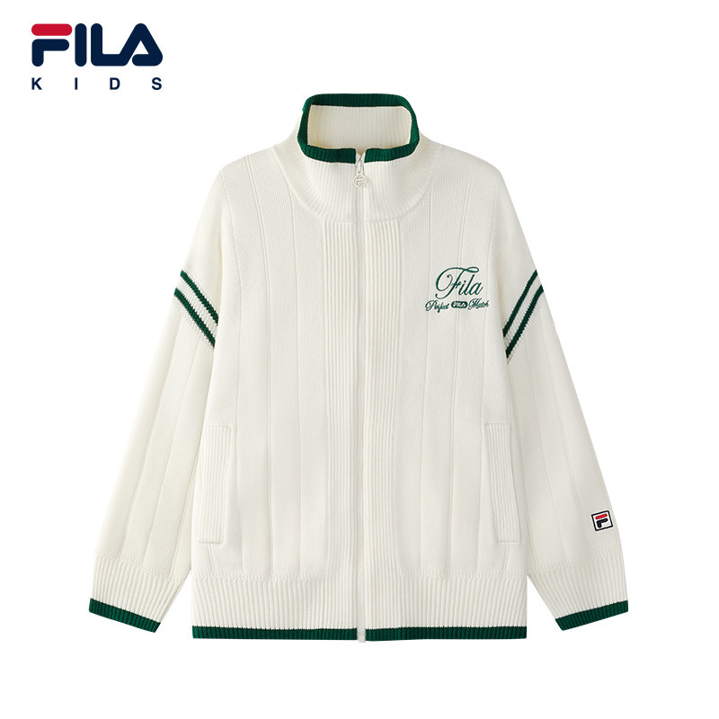 FILA斐乐儿童童装毛衫2025年冬季新款女童中大童运动宽松毛织