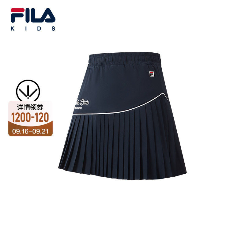 抗紫外线|FILA斐乐儿童童装短裙2026秋季新款女童中大童网球裙图片