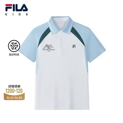 FILA斐乐男童针织短袖POLO衫