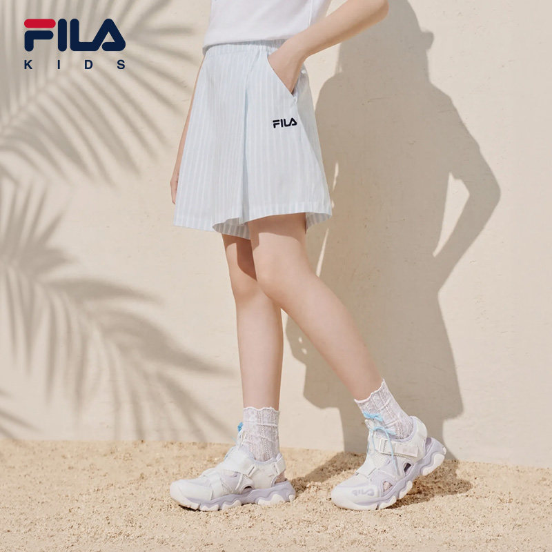 FILA斐乐儿童童装短裤2026年夏季新款女童中大童休闲直筒五分