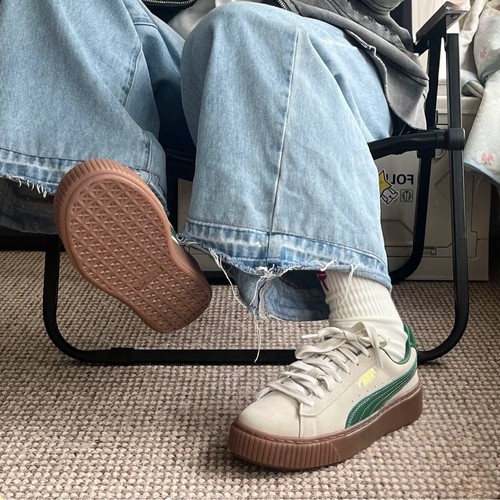 PUMA彪马系带女厚底松糕鞋板鞋