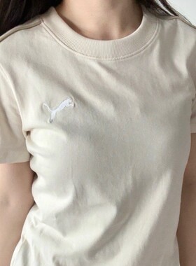 PUMA彪马夏季女子纯棉刺绣短袖