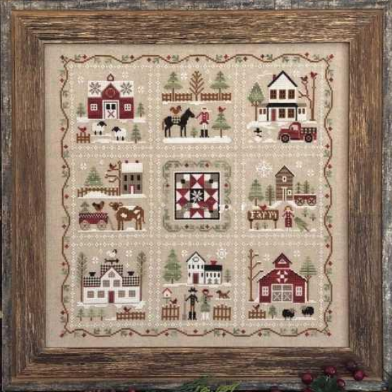 弹弹十字绣 D0747杂志-农场圣诞节自配DMC线/R线十字绣套件非印花