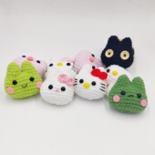 可爱猫咪挂饰纯手工编织小动物头六一儿童节小盆友情侣挂件钥匙扣