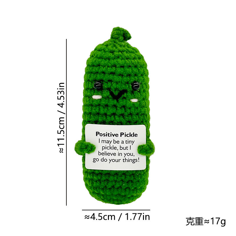 Hand-knitted woolen plush toys, emotional support, positive energy, potato, penguin, pea gifts, crocheted toy ornaments thumbnail 2