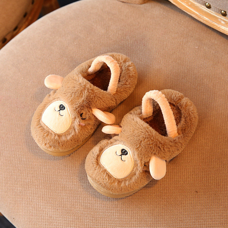 Pantoufles enfants en autre pour hiver - semelle caoutchouc antidérapant - Ref 1010297 Image 4