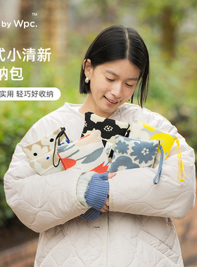 wpc零钱包日系小巧轻便针织收纳小包手提包小钱包卡包钥匙包女生