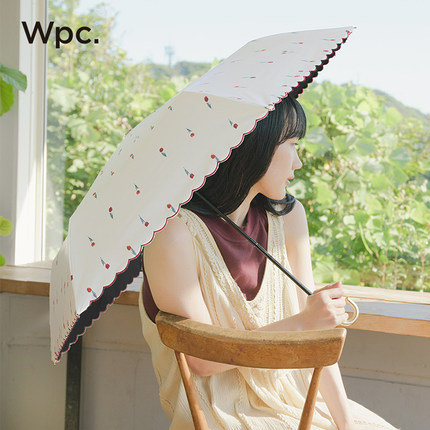 wpc防晒伞女晴雨两用小巧便携超轻太阳伞遮阳黑胶超强防紫外线