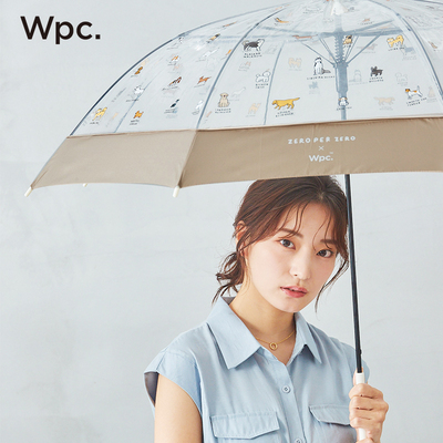 wpc雨伞手动女生高颜值萌宠联名伞透明果冻伞长柄伞大号加固抗风