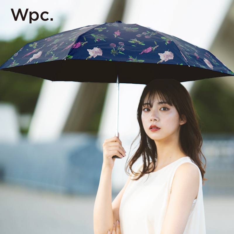 Wpc.plantica花漾联名系列华丽炫彩花元素黑胶晴雨两用长柄遮阳伞