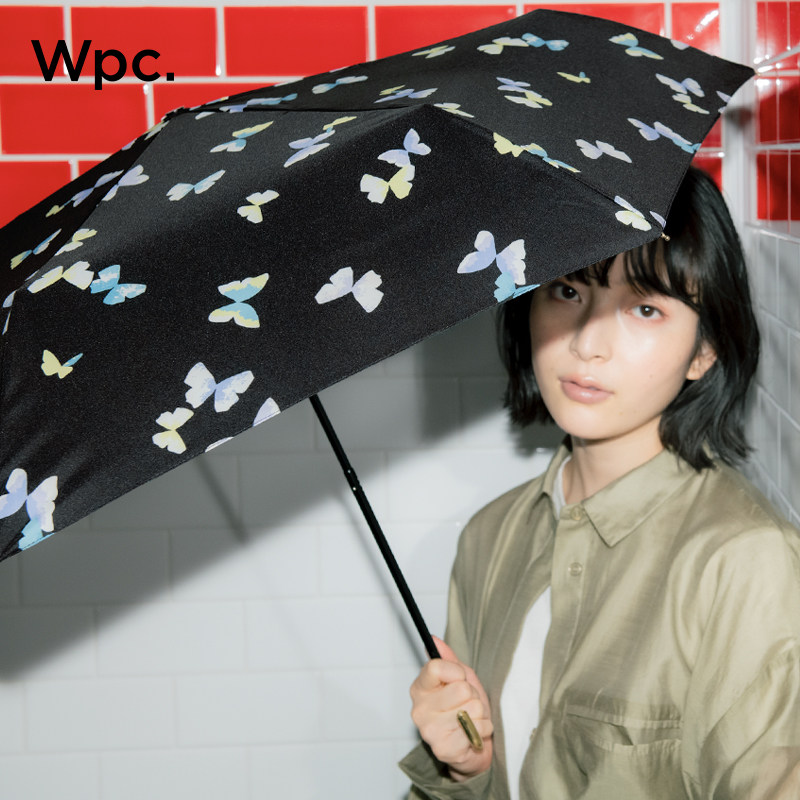 wpc印花伞晴雨两用女生高颜值三折轻便折叠雨伞超轻迷你小巧便携