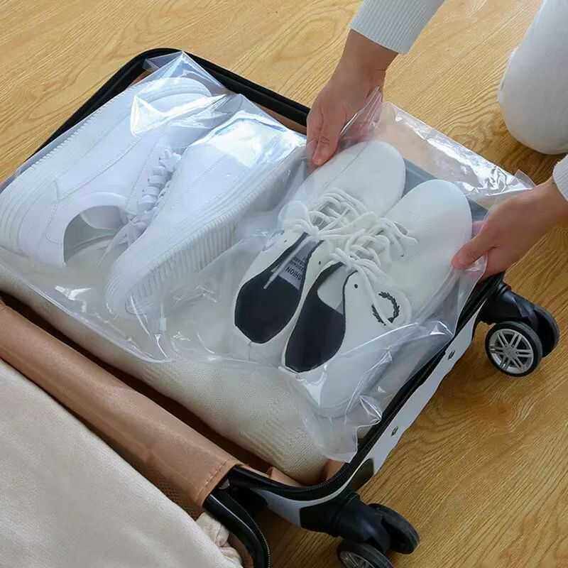 旅行鞋子收纳袋行李箱鞋包防尘袋子旅游便携式透明防水整理密封袋