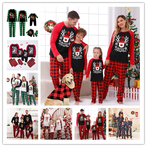 KAKA 구미 대외 무역 2023 신야마 롱 스커트 긴소매 크리스마스 부모-자식..