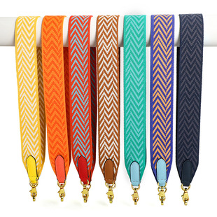 适用爱马H家凯莉包W箭头帆布配牛皮5cm水桶包宽肩带配件替换单买