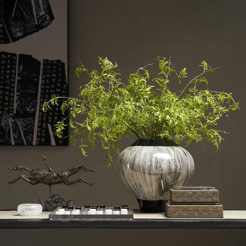 山居猎奇中式大花瓶轻奢高级感样板间客厅插花装饰品陶瓷花器大肚