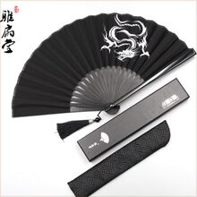 龙折扇霸气中国风男生8寸古风流苏小扇女随身扇子式汉服便携折叠