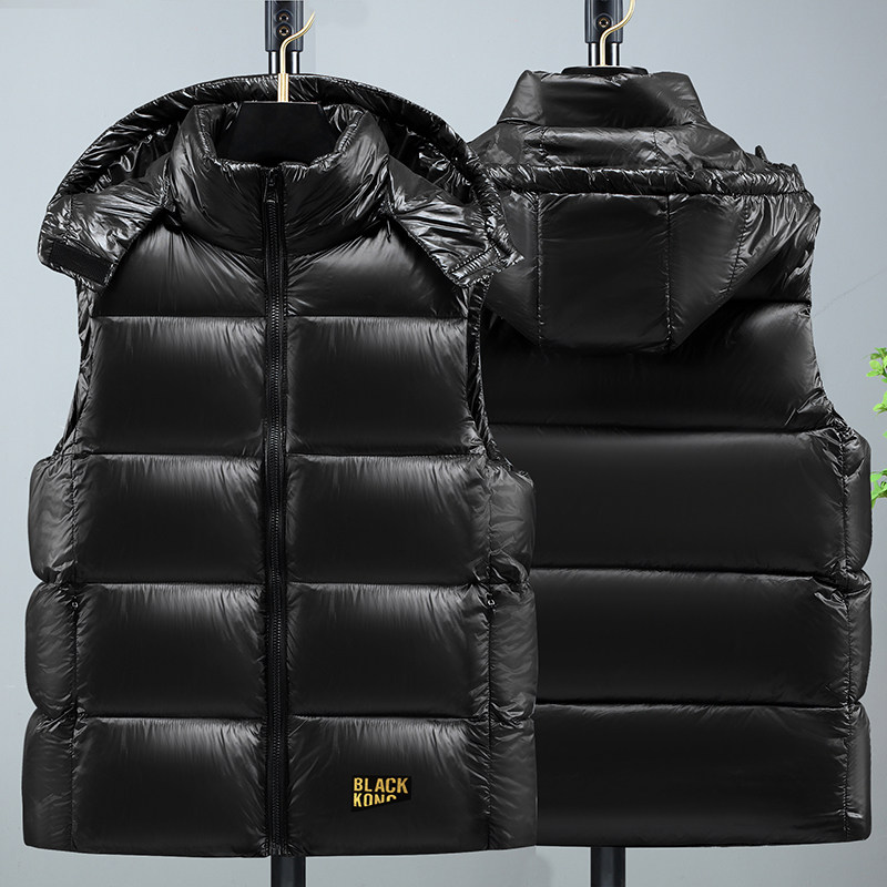 新款百搭黑金羽绒马甲男加厚保暖脱卸连帽坎肩外穿背心外套上衣潮,男装,常规马甲,淘宝优惠券,粉丝福利购,淘宝优惠卷