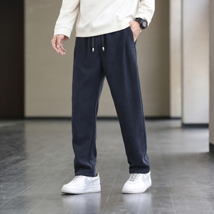 男松紧腰宽松保暖百搭直筒裤 2025新款 简约实穿休闲风灯芯绒长裤
