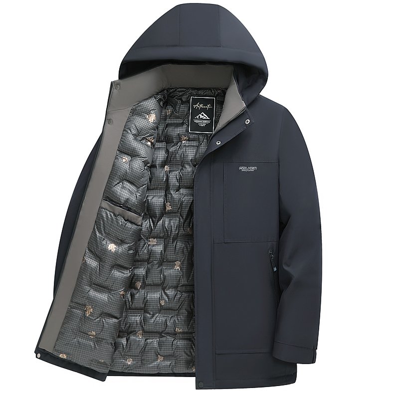 男士连帽加厚棉衣冬季中老年