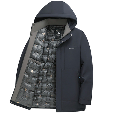 男士连帽加厚棉衣冬季中老年