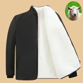 立领拉链保暖防风厚款 新款 简约百搭皮毛一体棉衣男女秋冬新款 外套