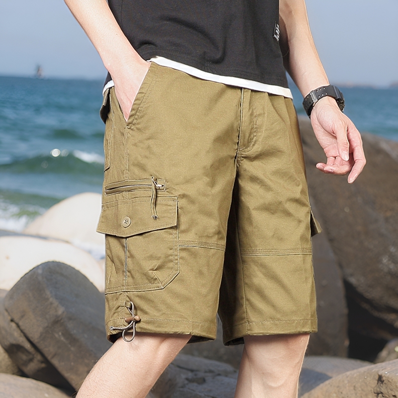夏季工装短裤男中裤韩版潮流宽松潮牌五分裤男士多口袋直筒休闲裤
