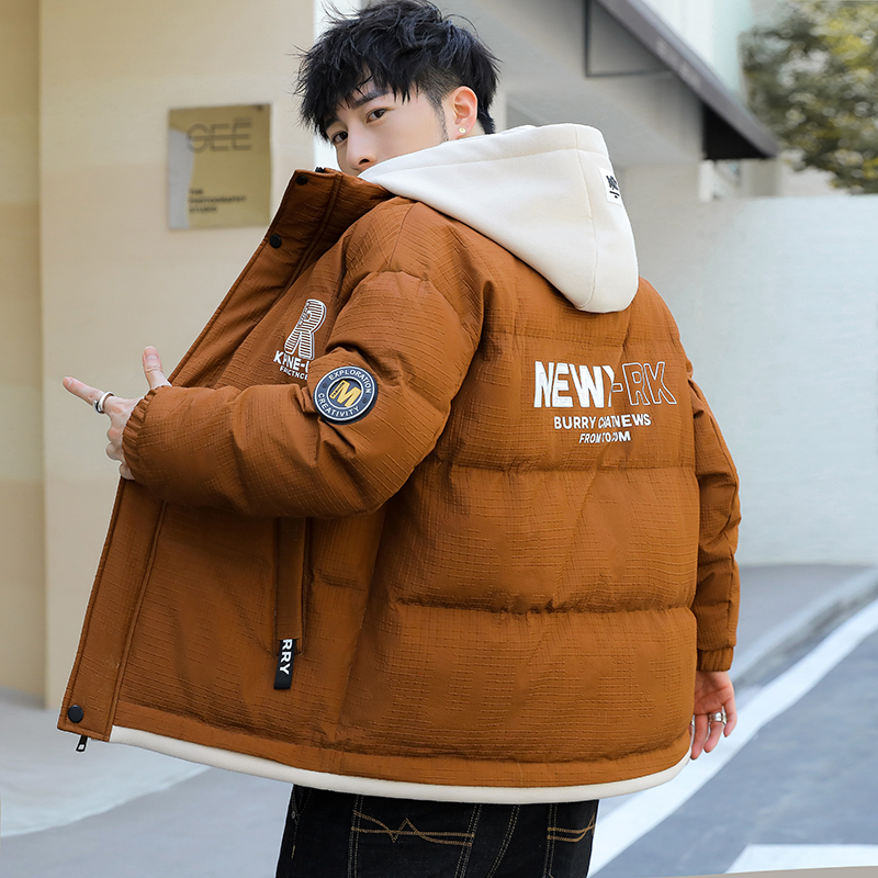 2025新款青少年连帽加厚保暖棉衣