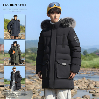 2025新款毛领派克服中长款棉衣