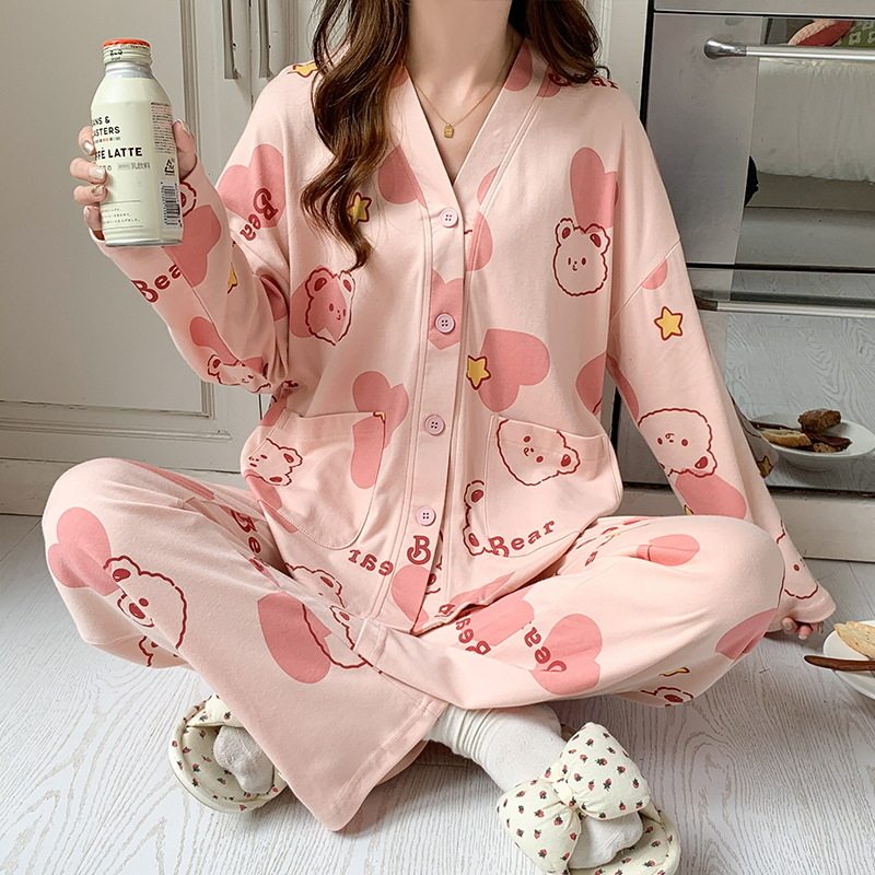 睡衣女秋冬款日系和服长袖韩版甜美可爱少女学生家居服套装可外穿