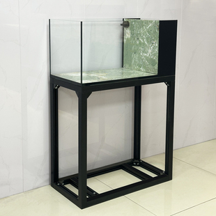 岩板侧滤鱼缸金晶超白玻璃龟缸溪流背滤金鱼兰寿泰狮客厅定制定做