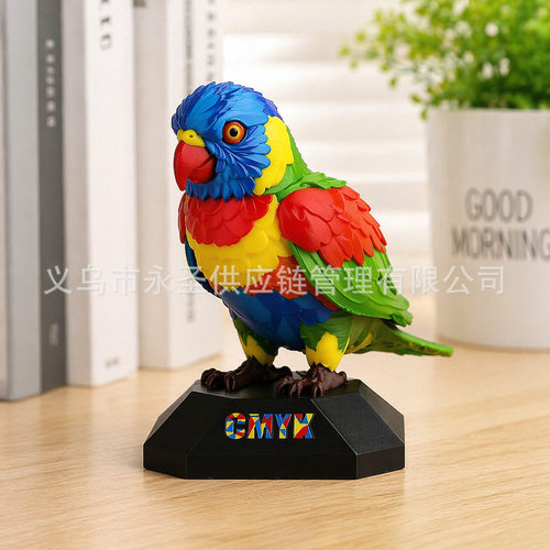 跨境3D Print Desk Ornament 多彩鹦鹉卡皮巴拉创意桌面摆件26904