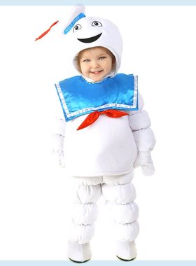 万圣节圣诞节儿童服装棉花糖鬼人捉鬼敢死队Ghostbusters小怪物衣