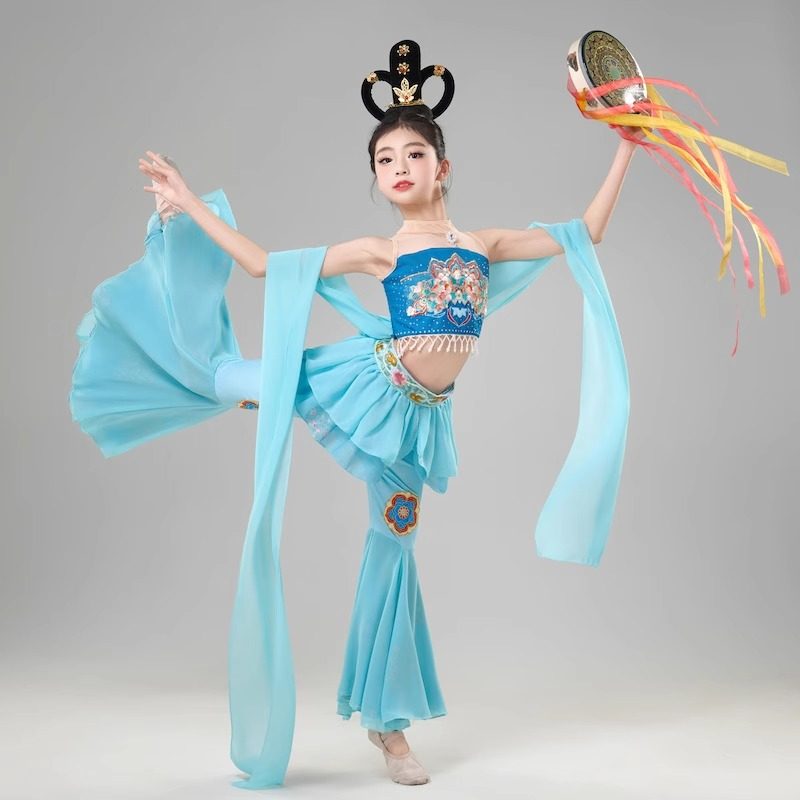 女童敦煌飞天中国舞演出服