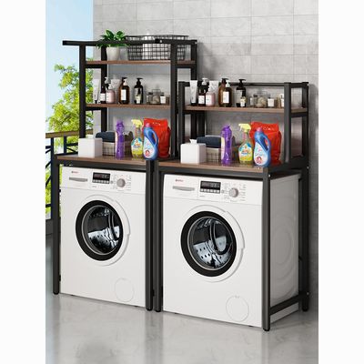 洗衣机收纳架上方置物架阳台落地滚筒波轮卫生间收纳厕所马桶架子