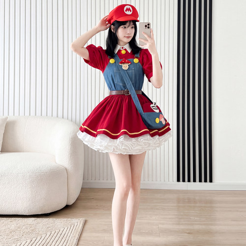 久命猫马里奥洛丽塔cos服装洛丽