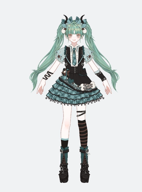 久命猫初音cos服印象裙女款万圣节Lolita正品洛丽塔角色y2k亚文化