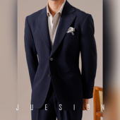 男士 商务休闲西装 意式 半里衬西服套装 莫代尔透气羊毛 JUESION
