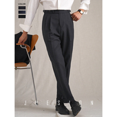 垂感10%羊毛西裤 长裤 男正装 JUESION 商务装 直筒修身 休闲西服裤 子