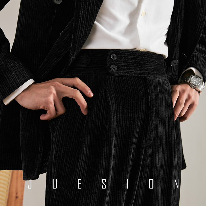 男士意式巴黎扣西装长裤