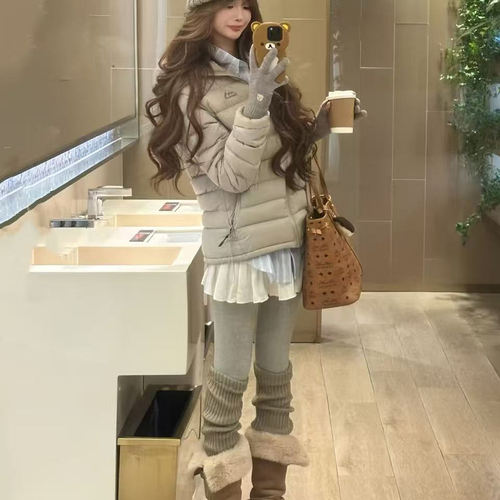 轻薄款排骨羽绒棉服女2025冬季新款小个子面包服情侣款棉衣外套女