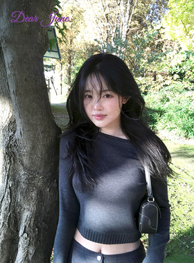 DearJune 韩国博主同款纯欲显白针织上衣日常通勤风内搭简约保暖